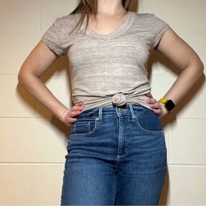 Brown V-Neck T-Shirt